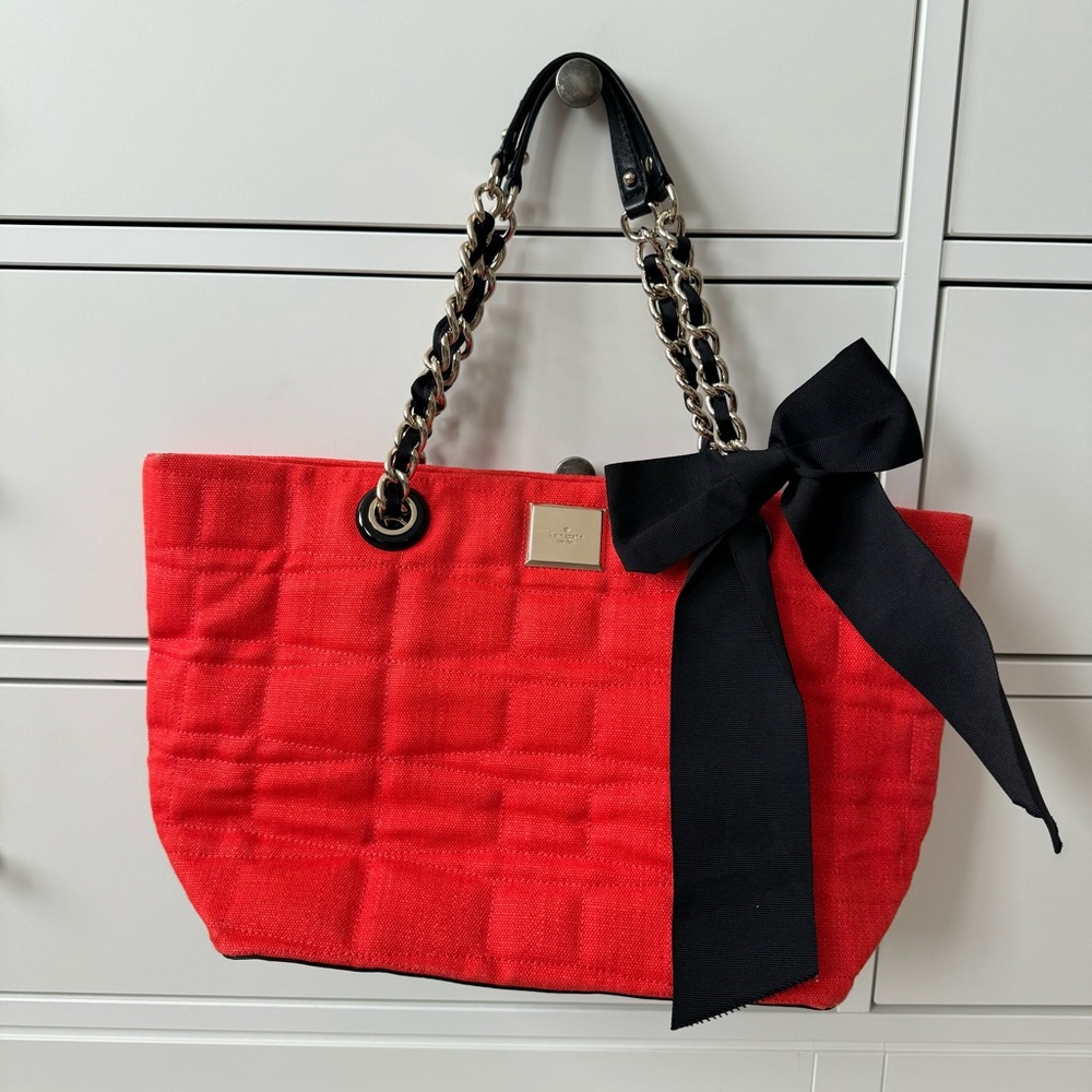 Kate Spade small coal Maraschino red bag